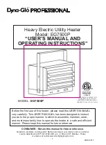 Preview for 1 page of GHP Group Dyna-Glo PROFESSIONAL EG7500P User'S Manual And Operating Instructions