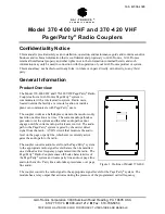 GIA 370-400 UHF Page/Party Manual preview