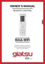 Preview for 1 page of GIA Giatsu RA1A-WIFI Owner'S Manual