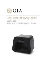 GIA UV Lamp and Viewing Cabinet User Manual предпросмотр