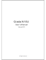 Preview for 1 page of Giada N10U User Manual