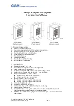 Gianni Industries DG-25 Series Operation User'S Manual preview