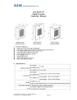 Gianni Industries DG-26 Operation Manual preview