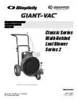 Giant-Vac Classic Series Walk-Behind Leaf Blower Series 2 Assembly Instructions Operator'S Manual preview