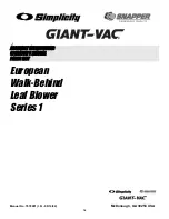 Предварительный просмотр 16 страницы Giant-Vac ELBC6151BV Operator'S Manual