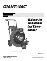 Giant-Vac Whisper-Jet LBWJ10172BV Assembly & Operators Manual preview