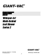 Preview for 24 page of Giant-Vac Whisper-Jet LBWJ10172BV Assembly & Operators Manual