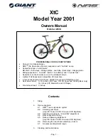 Giant 2001 XtC Series Owner'S Manual предпросмотр