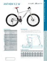 Giant ANTHEM X 2 W Datasheet предпросмотр