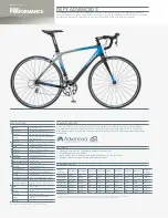 Предварительный просмотр 1 страницы Giant Defy Advanced 3 Specifications