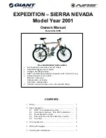 Giant EXPEDITION BIKES-2001 Owner'S Manual предпросмотр