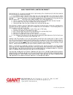 Предварительный просмотр 12 страницы Giant GP8135A Operating Instructions/ Repair And Service Manual