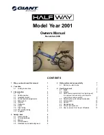 Giant HALFWAY 2001 Owner'S Manual предпросмотр