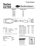 Giant Turbo-Laser 22700 Series Instruction Manual предпросмотр