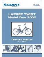 Giant TwisT LaFree Twist 2002 Motorized Bicycle Owner'S Manual предпросмотр