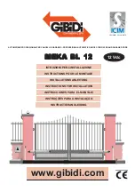 Preview for 1 page of GiBiDi MEKA BL 12 Instructions For Installation Manual