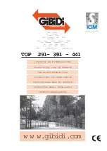 GiBiDi TOP 291 Instructions For Installation Manual preview