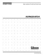 Предварительный просмотр 1 страницы Gibson 216771000 Owner'S Manual