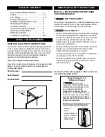 Предварительный просмотр 2 страницы Gibson 216771000 Owner'S Manual