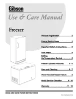 Gibson 216805800 Use & Care Manual preview