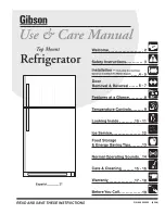 Предварительный просмотр 1 страницы Gibson 240435505 Use & Care Manual