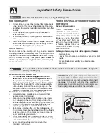 Preview for 3 page of Gibson 240435506 (0408) Use And Care Manual