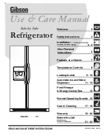 Gibson 241512200 Use & Care Manual предпросмотр