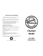 Предварительный просмотр 1 страницы Gibson Clarinet Outfit Assembly Instruction