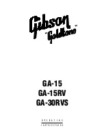 Предварительный просмотр 1 страницы Gibson "Goldtone" GA-15 Operating Instructions Manual