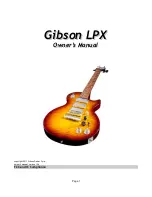 Gibson LPX Owner'S Manual preview