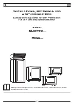 Предварительный просмотр 97 страницы GIERRE BAKETEK 0564E Series Instructions For Installation, Use And Maintenance Manual