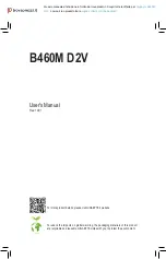 Предварительный просмотр 1 страницы GIGA-BYTE TECHNOLOGY B460M D2V User Manual