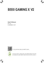 Предварительный просмотр 1 страницы GIGA-BYTE TECHNOLOGY B550 GAMING X V2 User Manual