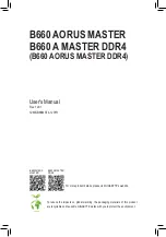 Предварительный просмотр 1 страницы GIGA-BYTE TECHNOLOGY B660 A MASTER DDR4 User Manual