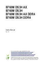 GIGA-BYTE TECHNOLOGY B760M DS3H AX User Manual предпросмотр