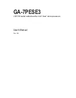 Предварительный просмотр 1 страницы GIGA-BYTE TECHNOLOGY GA-7PESE3 User Manual