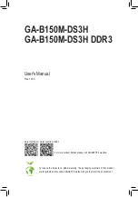 GIGA-BYTE TECHNOLOGY GA-B150M-DS3H User Manual preview