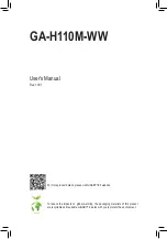 Предварительный просмотр 1 страницы GIGA-BYTE TECHNOLOGY GA-H110M-WW User Manual