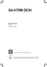 GIGA-BYTE TECHNOLOGY GA-H170M-DS3H User Manual preview