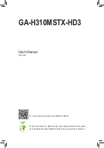 Preview for 1 page of GIGA-BYTE TECHNOLOGY GA-H310MSTX-HD3 User Manual