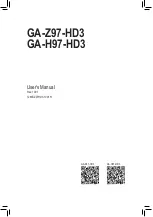 Предварительный просмотр 1 страницы GIGA-BYTE TECHNOLOGY GA-H97-HD3 User Manual