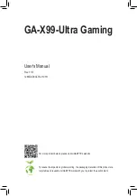 Предварительный просмотр 1 страницы GIGA-BYTE TECHNOLOGY GA-X99-Ultra Gaming User Manual