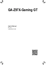 GIGA-BYTE TECHNOLOGY GA-Z97X-Gaming GT User Manual preview