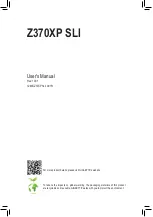 GIGA-BYTE TECHNOLOGY Z370XP SLI User Manual предпросмотр