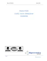 Giga-tronics 7026 Manual preview