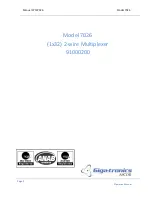 Preview for 1 page of Giga-tronics 7026 Manual