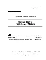 Preview for 1 page of Giga-tronics 8501A Operation & Maintenance Manual