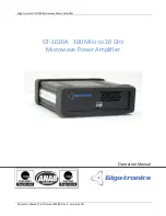 Giga-tronics GT-1020A Operation Manual предпросмотр