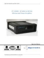 Предварительный просмотр 1 страницы Giga-tronics GT-1040A Operation Manual