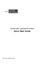 GIGA Copper Networks G4200-4T Quick Start Manual предпросмотр